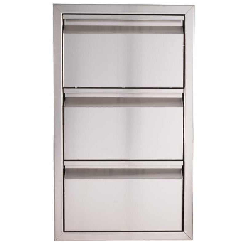 Buck Outdoor 16-Inch Stainless Steel Triple Access Drawer - BO BE-DRW3-15