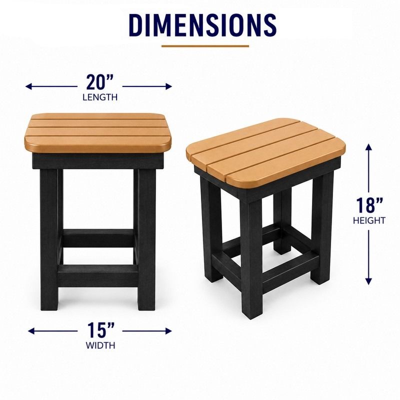 Outdoor Poly Furniture Blue Ridge Universal End Table by Buck USA