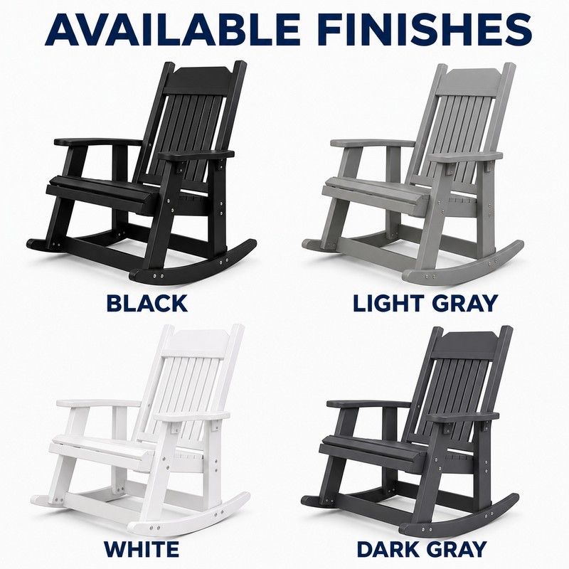 Infinity Living Poly Lumber Set of 6 Carolina Rocker Chairs