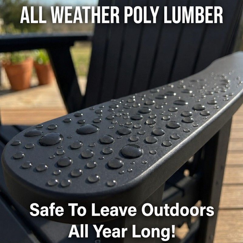 Infinity Living Poly Lumber Fan Back Adirondack Folding Chair