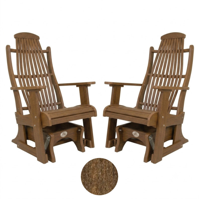 Infinity Living Poly Lumber Set of 2 Blue Ridge Single Gliders
