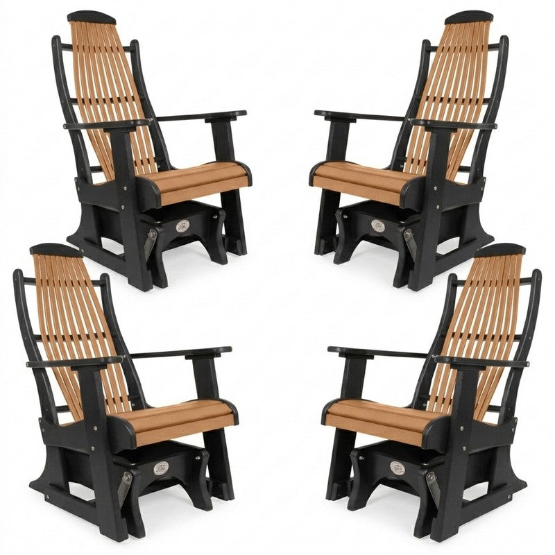 Infinity Living Poly Lumber Set of 4 Blue Ridge Single Gliders
