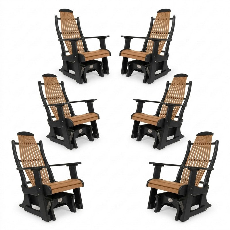 Infinity Living Poly Lumber Set of 6 Blue Ridge Single Gliders
