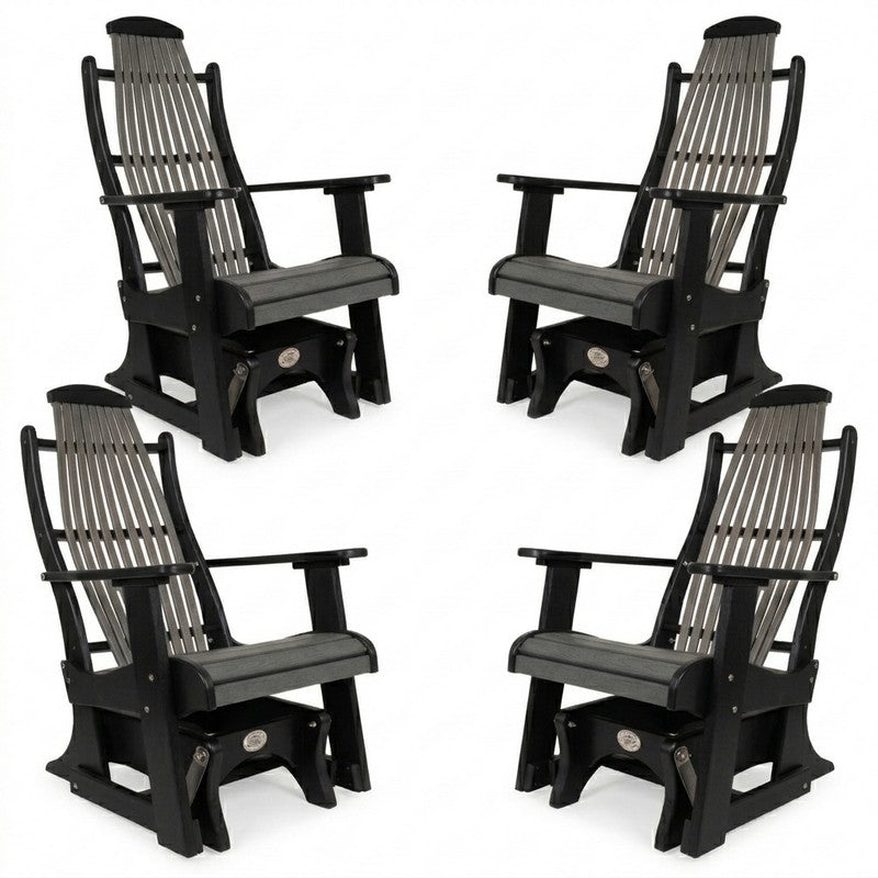 Infinity Living Poly Lumber Set of 4 Blue Ridge Single Gliders