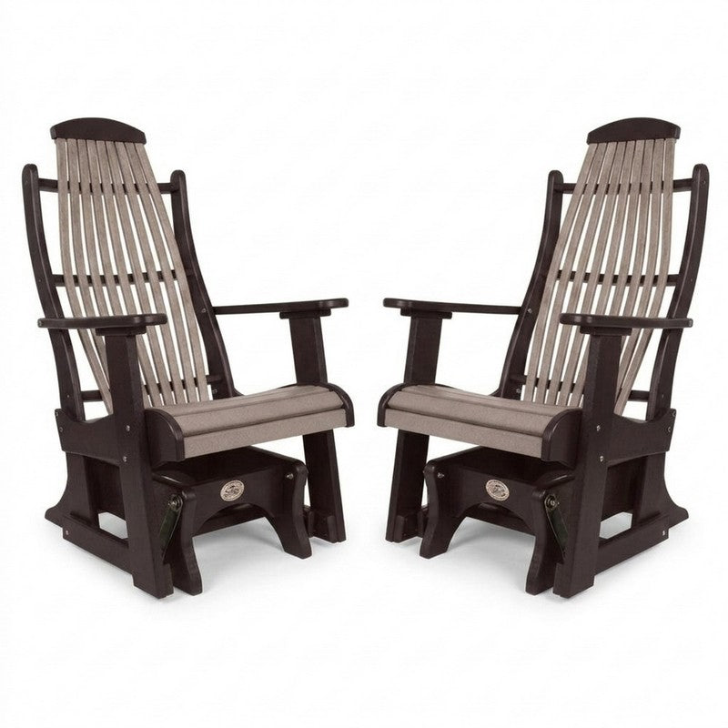 Infinity Living Poly Lumber Set of 2 Blue Ridge Single Gliders