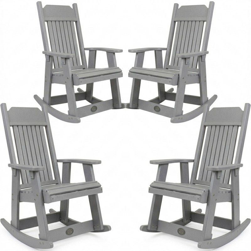 Infinity Living Poly Lumber Set of 4 Carolina Rocker Chairs