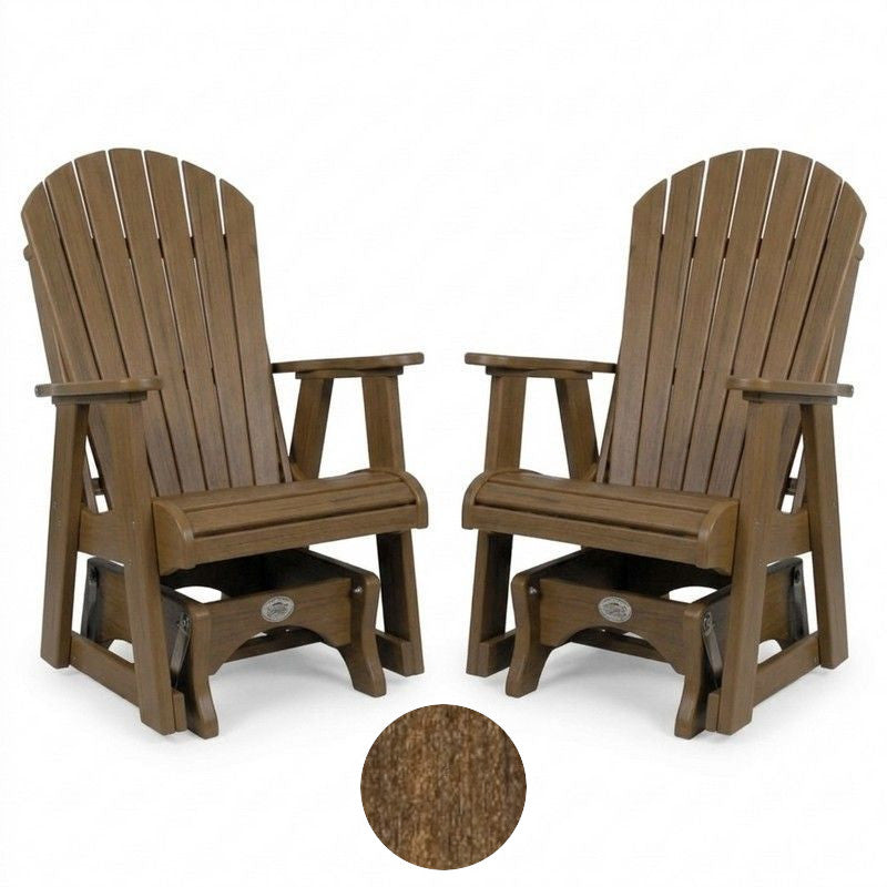 Infinity Living Poly Lumber Set of 2 Fan Back Single Gliders