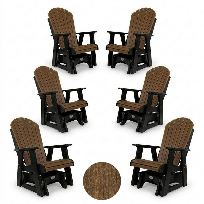 Infinity Living Poly Lumber Set of 6 Fan Back Single Gliders