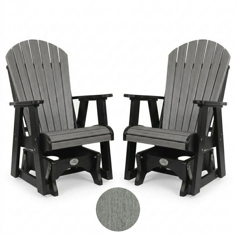 Infinity Living Poly Lumber Set of 2 Fan Back Single Gliders