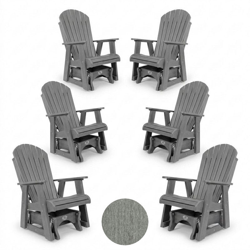Infinity Living Poly Lumber Set of 6 Fan Back Single Gliders