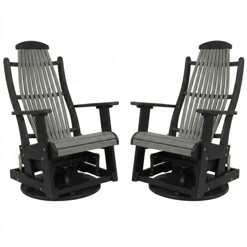 Infinity Living Poly Lumber Set of 2 Blue Ridge Swivel Gliders