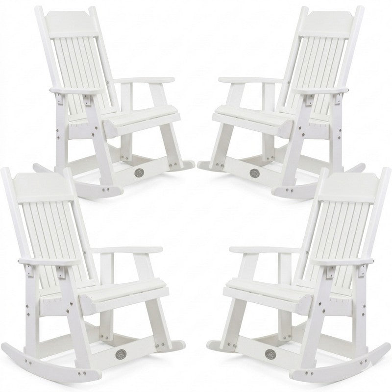 Infinity Living Poly Lumber Set of 4 Carolina Rocker Chairs