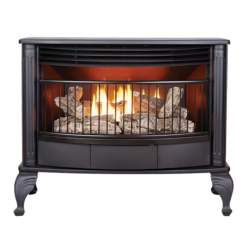 Buck Stove Dual Fuel Ventless Gas Heating Stove with Logs & Thermostat Control - B1200