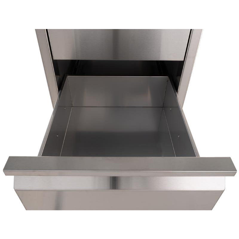 Buck Outdoor 16-Inch Stainless Steel Double Access Drawer - BGE-DRW2-15