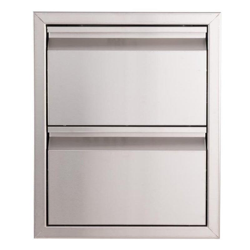 Buck Outdoor 16-Inch Stainless Steel Double Access Drawer - BGE-DRW2-15