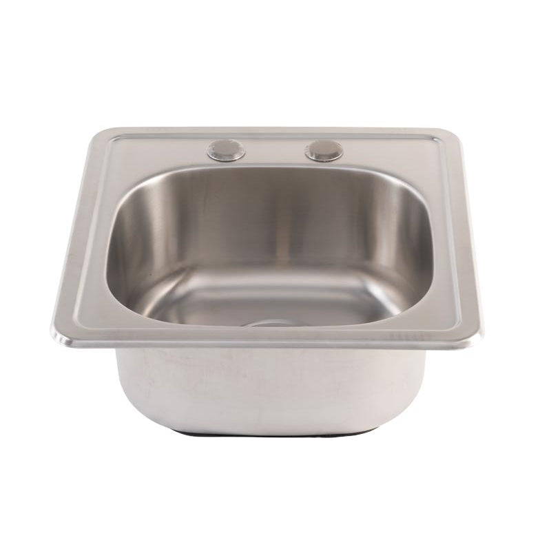 Buck Outdoor 15-Inch X 15-Inch Outdoor Rated Stainless Steel Drop In Sink With Hot/Cold Faucet- BGE-SNK1-A