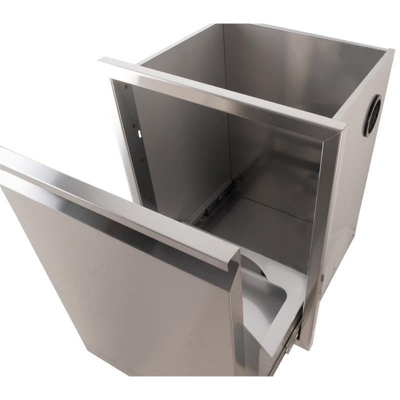 Buck Outdoor 20-Inch Stainless Steel Roll-Out Trash Bin / Propane Tank Drawer - BGE-TRLP-DRW