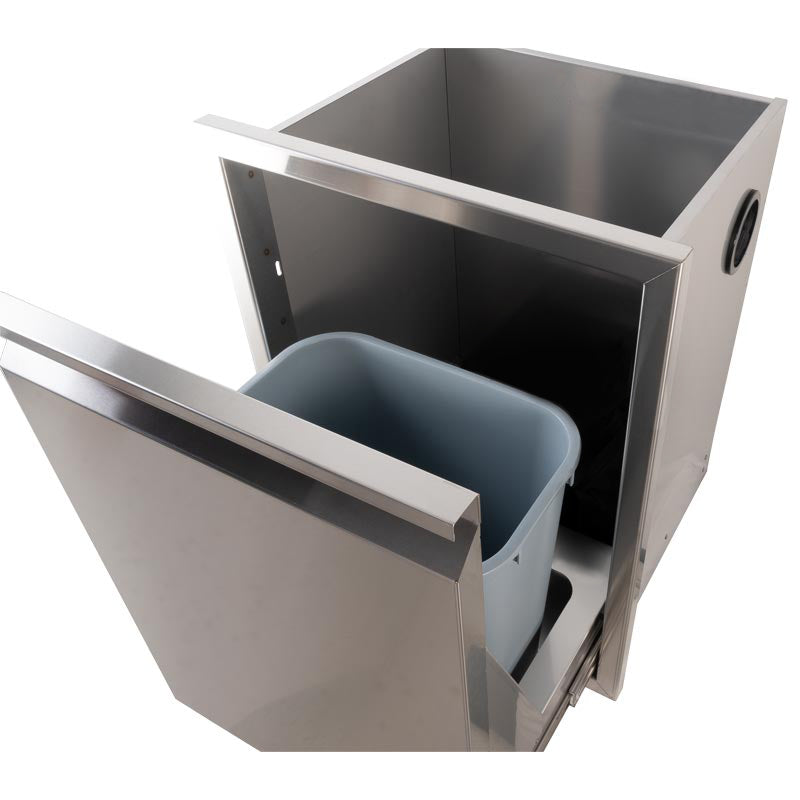 Buck Outdoor 20-Inch Stainless Steel Roll-Out Trash Bin / Propane Tank Drawer - BGE-TRLP-DRW