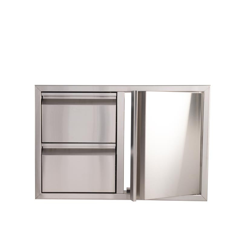 Buck Outdoor 32-Inch Stainless Steel Access Door / Double Drawer Combo - BGE-1-2-30