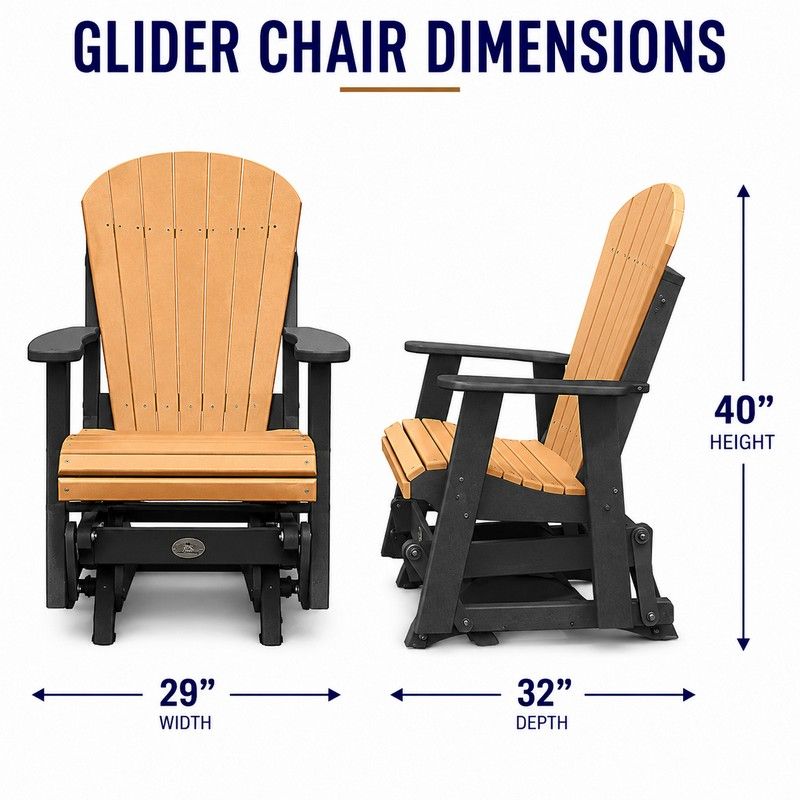 Infinity Living Poly Lumber Set with 2 Fan Back Single Gliders End Table