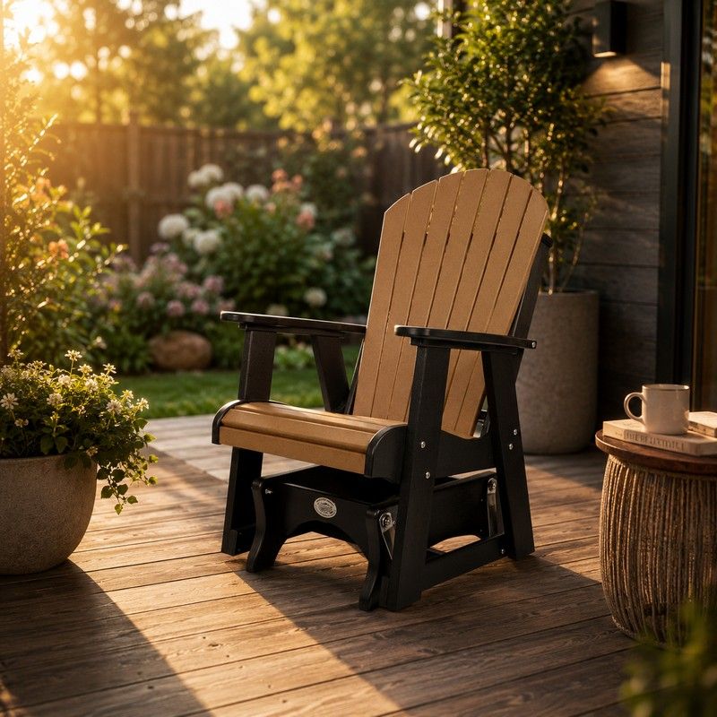 Infinity Living Poly Lumber Fan Back Single Glider