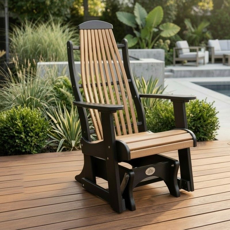 Infinity Living Poly Lumber Blue Ridge Single Glider