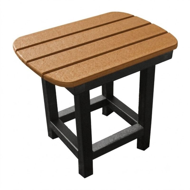Infinity Living Poly Lumber Set with 2 Fan Back Single Gliders End Table