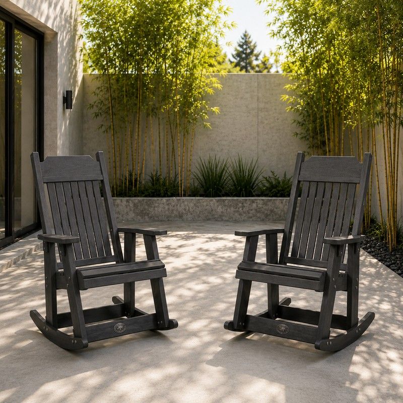 Infinity Living Poly Lumber Set of 2 Carolina Rocker Chairs
