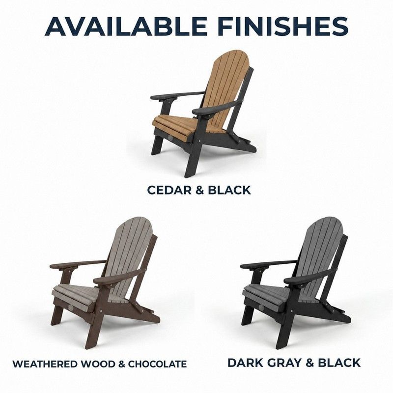 Infinity Living Poly Lumber Fan Back Adirondack Folding Chair