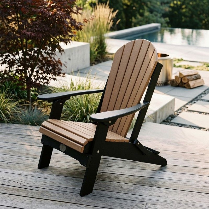 Infinity Living Poly Lumber Fan Back Adirondack Folding Chair