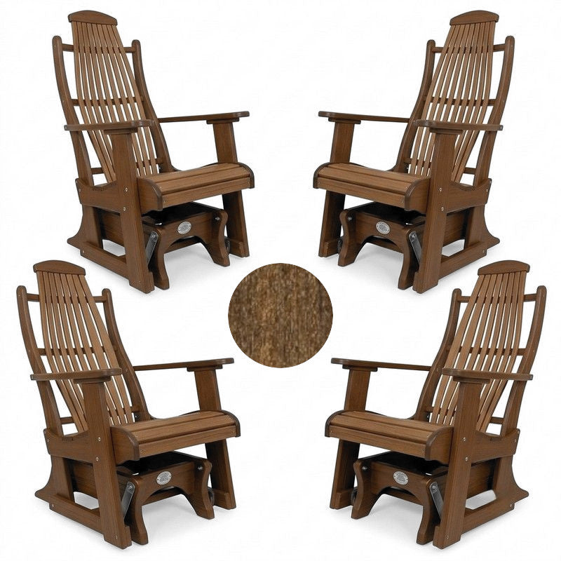 Infinity Living Poly Lumber Set of 4 Blue Ridge Single Gliders