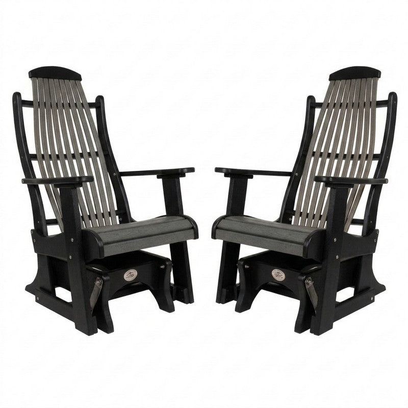 Infinity Living Poly Lumber Set of 2 Blue Ridge Single Gliders