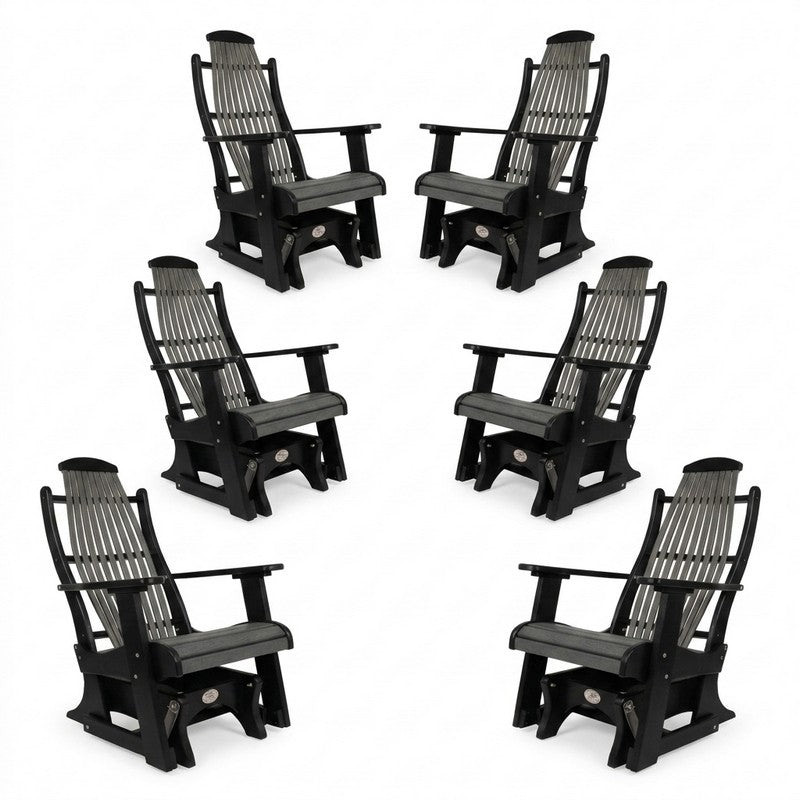 Infinity Living Poly Lumber Set of 6 Blue Ridge Single Gliders