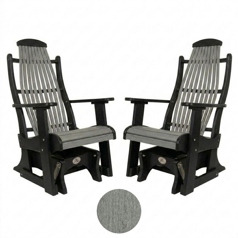 Infinity Living Poly Lumber Set of 2 Blue Ridge Single Gliders