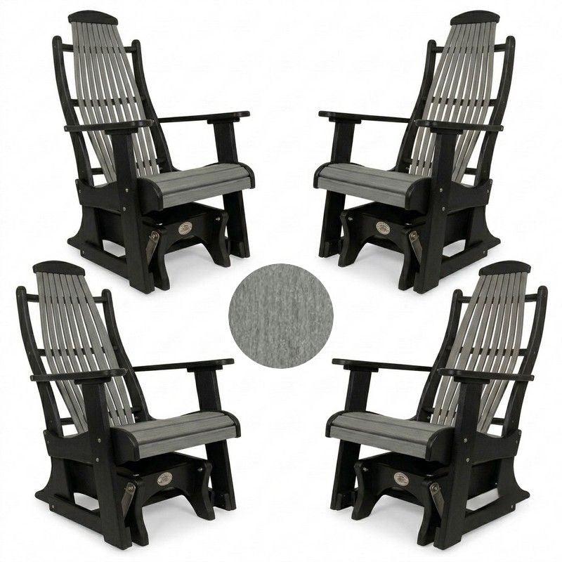Infinity Living Poly Lumber Set of 4 Blue Ridge Single Gliders