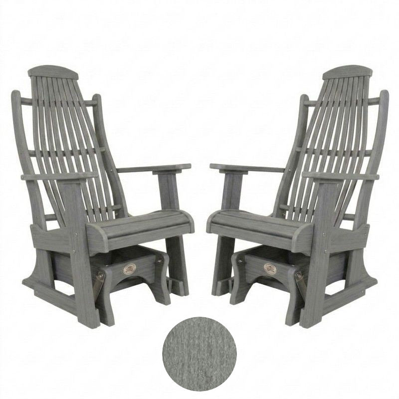 Infinity Living Poly Lumber Set of 2 Blue Ridge Single Gliders