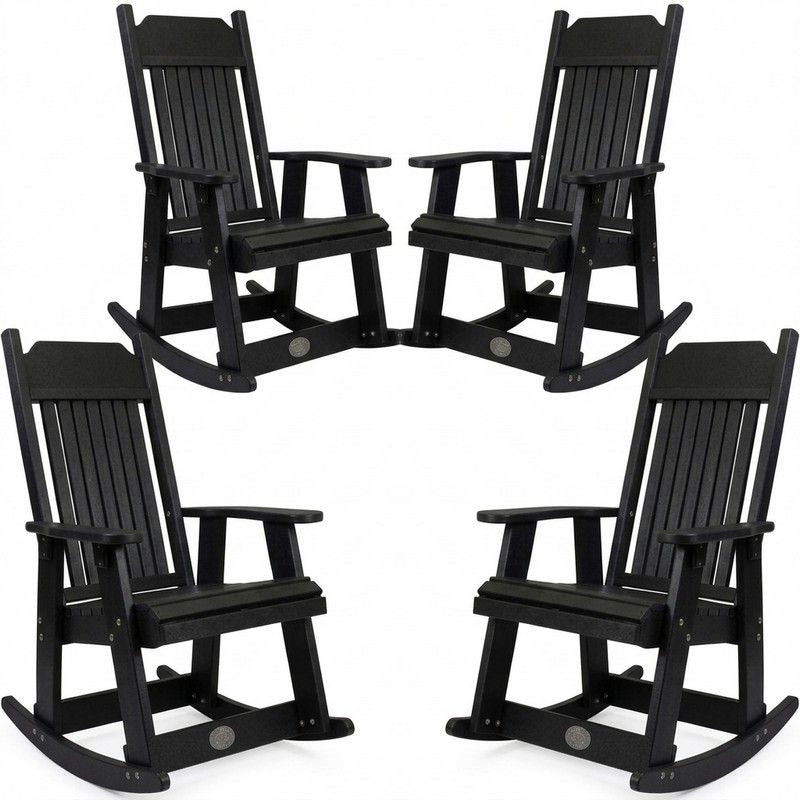 Infinity Living Poly Lumber Set of 4 Carolina Rocker Chairs