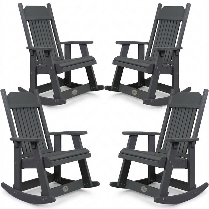 Infinity Living Poly Lumber Set of 4 Carolina Rocker Chairs