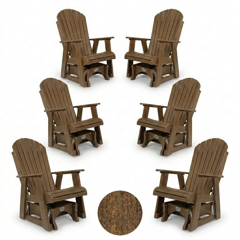 Infinity Living Poly Lumber Set of 6 Fan Back Single Gliders