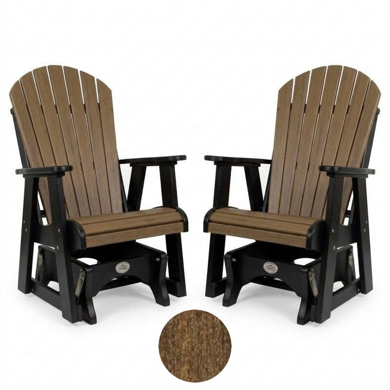 Infinity Living Poly Lumber Set of 2 Fan Back Single Gliders