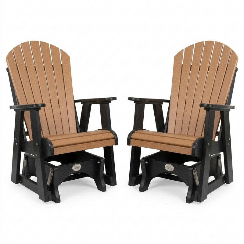 Infinity Living Poly Lumber Set of 2 Fan Back Single Gliders