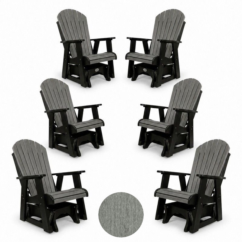 Infinity Living Poly Lumber Set of 6 Fan Back Single Gliders