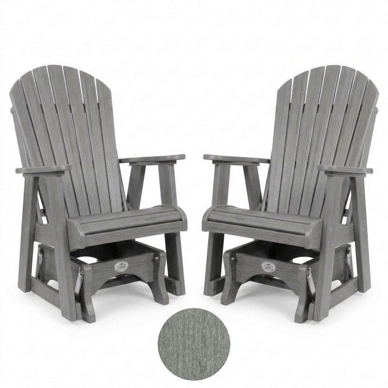 Infinity Living Poly Lumber Set of 2 Fan Back Single Gliders