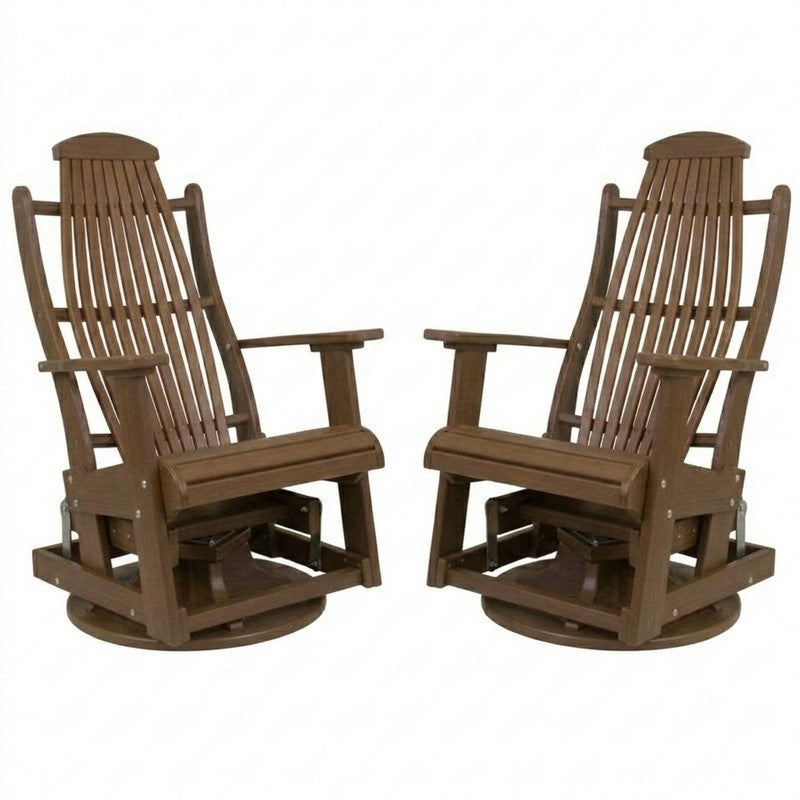 Infinity Living Poly Lumber Set of 2 Blue Ridge Swivel Gliders