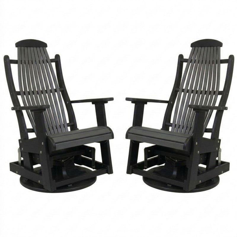 Infinity Living Poly Lumber Set of 2 Blue Ridge Swivel Gliders