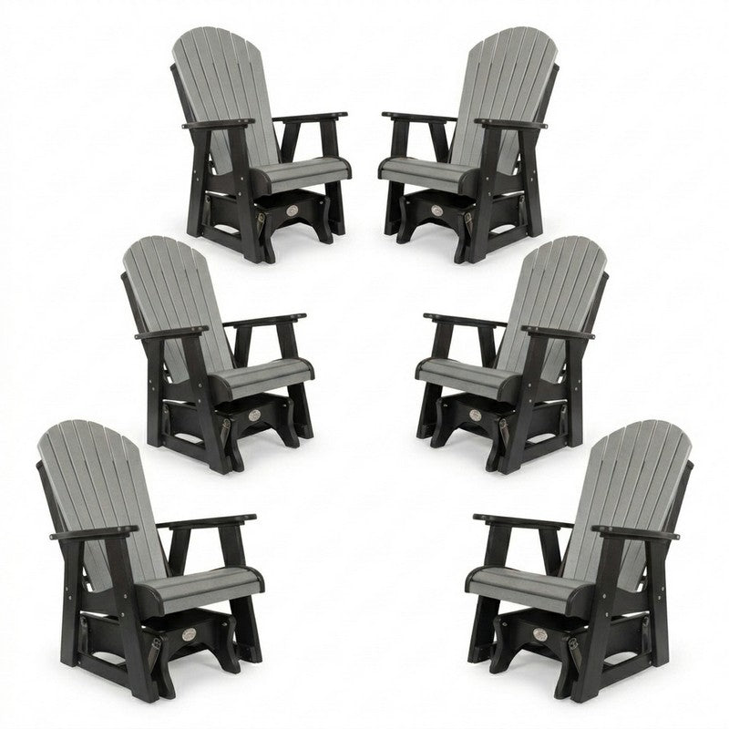 Infinity Living Poly Lumber Set of 6 Fan Back Single Gliders