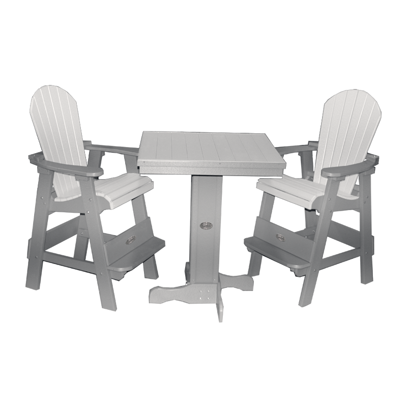 30" Square Bistro Table with 2 Chairs - FF SQBIST