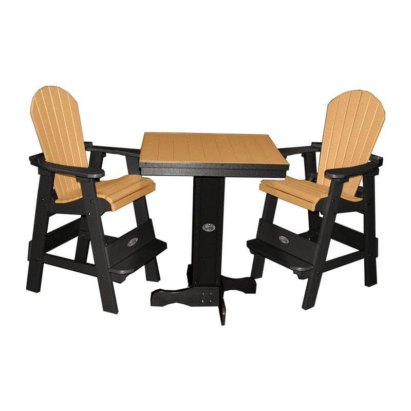 30" Square Bistro Table with 2 Chairs - FF SQBIST