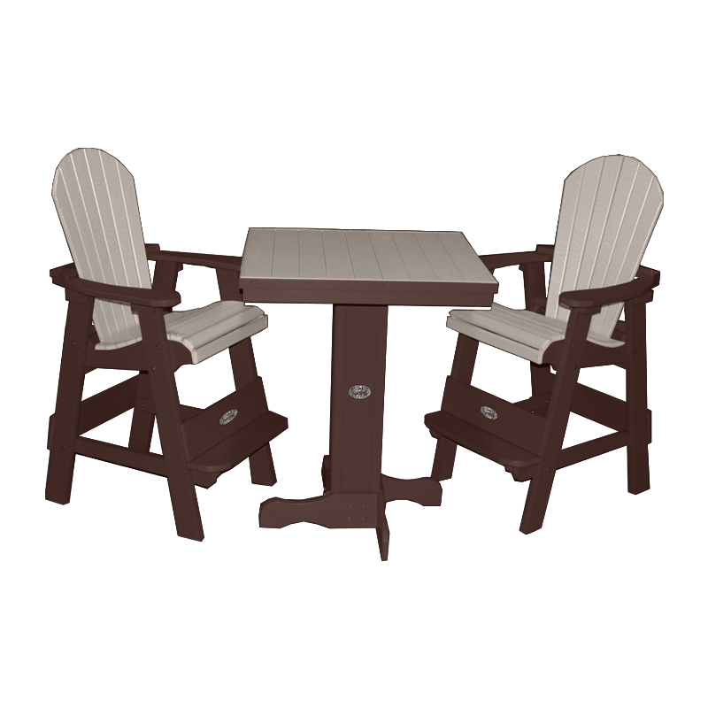 30" Square Bistro Table with 2 Chairs - FF SQBIST