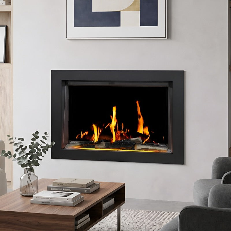 Buck Stove 40" Strata LCD Electric Fireplace with App-Control, Remote, 5,000 BTU Heater & Logs for 110/120V - BE L40LCD